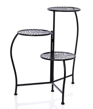 Thumbnail 3: Sagebrook Home 22" Folding 3-Tier Leaves Plant Stand Black 