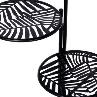 Thumbnail 4: Sagebrook Home 22" Folding 3-Tier Leaves Plant Stand Black 
