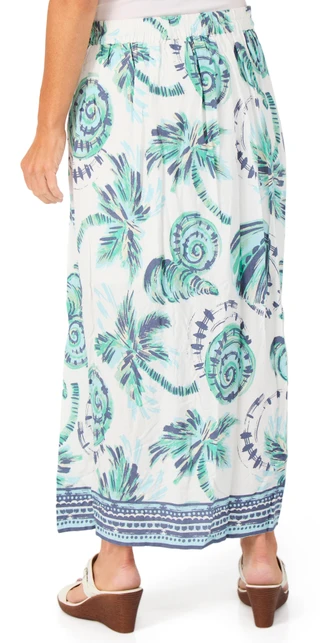 Thumbnail 2: CITY BLUES Faux Wrap Midi Skirt 