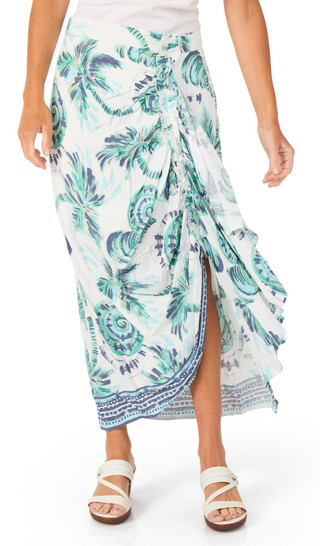Thumbnail 1: CITY BLUES Women's Faux Wrap Midi Skirt 