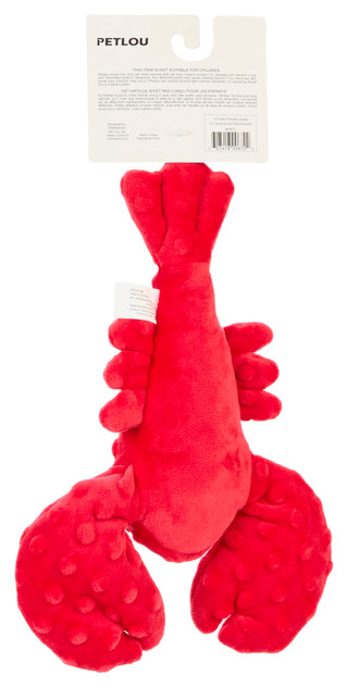 Thumbnail 3: Petlou 12" Dotty Friends Lobster Plush Dog Toy 