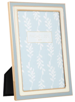 Thumbnail 2: RACHEL ZOE 4x6 Blue White Enamel Photo Frame 