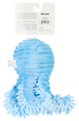 Thumbnail 2: Petlou 9" Blue Bay Octopus Plush Dog Toy 