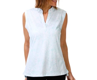 Thumbnail 1: REEL LEGENDS Women's Sleeveless Freeline Split Neck Top 