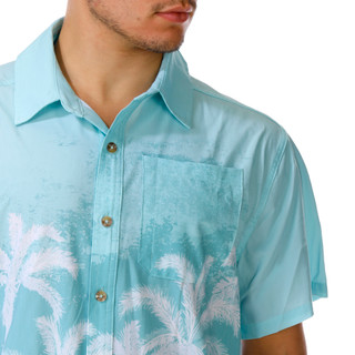 Thumbnail 3: REEL LEGENDS Men's Short Sleeve Printed Button Up Shirt 