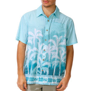 Thumbnail 1: REEL LEGENDS Men's Short Sleeve Printed Button Up Shirt 