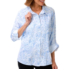 Thumbnail 1: REEL LEGENDS Women's Long Sleeve UPF 50+ Button Down Shirt 