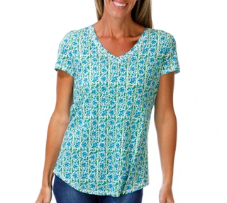 Thumbnail 1: Blue Sol Women's Short Sleeve V-Neck Top 