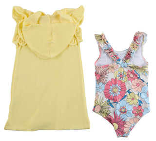 Thumbnail 2: Jessica Simpson Toddler Girls Swimsuit & Cover-Up Set 