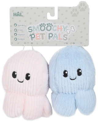Thumbnail 1: Smoochy Pet Pals 2 Pk Mini Octopus Pet Toy 