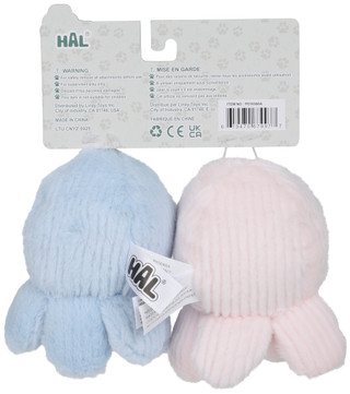 Thumbnail 2: Smoochy Pet Pals 2 Pk Mini Octopus Pet Toy 