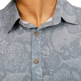 Thumbnail 4: REEL LEGENDS Men's Moisture Wicking Button Down Polo Shirt 