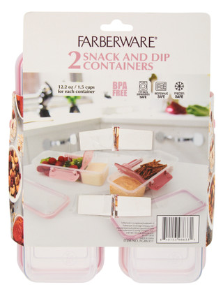 Thumbnail 2: Farberware 2 Pk Snack and Dip Containers 