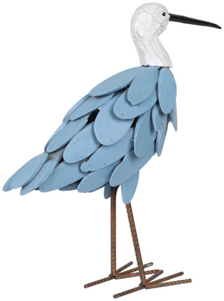 Thumbnail 2: Fancy That Blue Driftwood and Metal Shorebird 