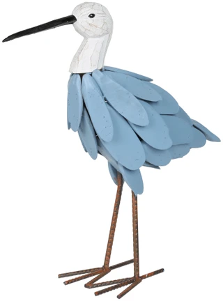 Thumbnail 1: Fancy That Blue Driftwood and Metal Shorebird 