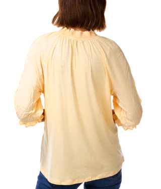 Thumbnail 2: Democracy Women's Puff Sleeve Button Down Printed Woven Top 