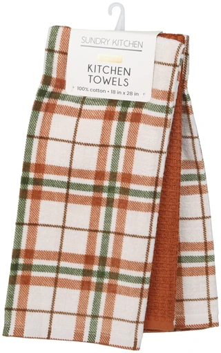 Thumbnail 1: Sundry Kitchen 3 Pk Plaid Kitchen Towels Set 