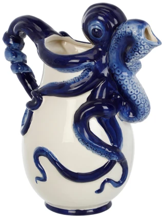 Thumbnail 1: BLUE SKY Blue Octopus Ceramic Pitcher 