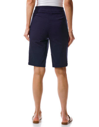 Thumbnail 3: Coral Bay Women's Silver Flower Chain Bermuda Shorts 