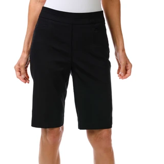 Thumbnail 1: Coral Bay Women's Silver Flower Chain Bermuda Shorts 