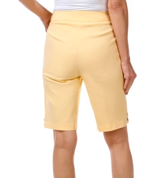Thumbnail 2: Coral Bay Women's Silver Flower Chain Bermuda Shorts 