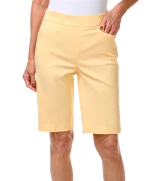 Thumbnail 1: Coral Bay Women's Silver Flower Chain Bermuda Shorts 