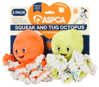 Thumbnail 1: ASPCA 2-Pack Octopus Plush Dog Toys with Squeaker 
