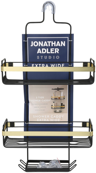 Thumbnail 1: Jonathan Adler 3 Tier Extra Wide Shower Caddy  