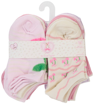 Thumbnail 1: Dream Pink Girls 20 Pk Printed No Show Socks 