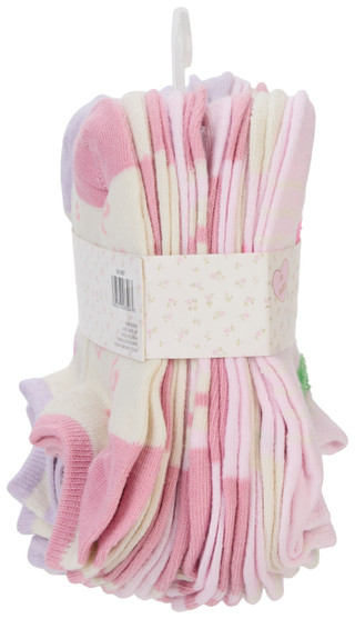 Thumbnail 3: Dream Pink Girls 20 Pk Printed No Show Socks 