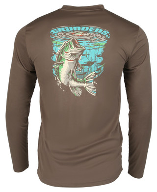 Thumbnail 2: GRUNDENS Men's Long Sleeve Bass Popper LS Tech Tee 