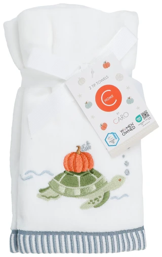 Thumbnail 1: Caro Home 2 Pk Turtle Pumpkin Tip Towels  