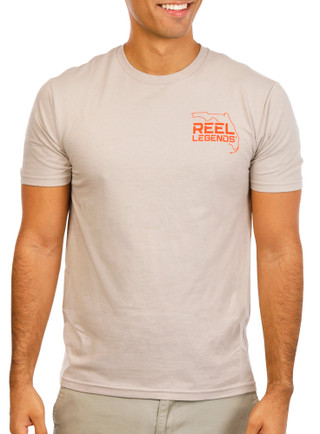 Thumbnail 3: REEL LEGENDS Men's Short Sleeve Florida Graphic Tee 