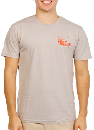 Thumbnail 4: REEL LEGENDS Men's Short Sleeve Florida Graphic Tee 