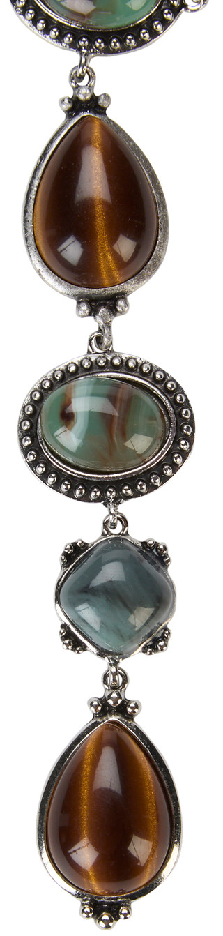 Thumbnail 2: C&C California Silver Tone Western Stone Necklace 