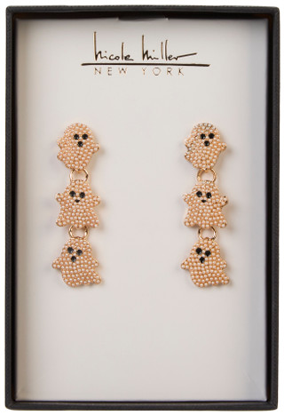 Thumbnail 1: Nicole Miller Halloween Ghosts Drop Earrings 