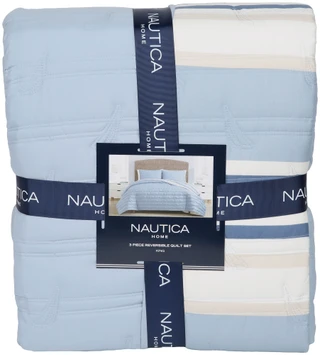 Thumbnail 1: Nautica 3 Pc Reversible Quilt Set 