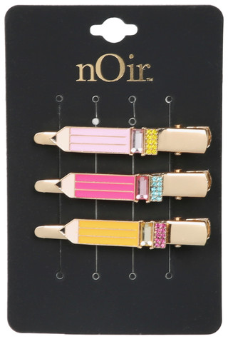 Thumbnail 1: Noir 3 Pk Pencil Hair Clips 