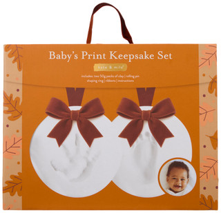 Thumbnail 1: KATE & MILO 2 Pk Baby's Harvest Print Keepsake Set 