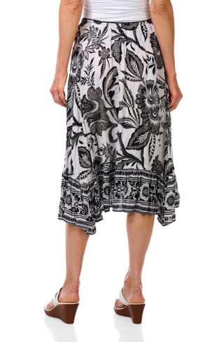 Thumbnail 3: Lola P Women's Tropical Floral Midi Skirt 