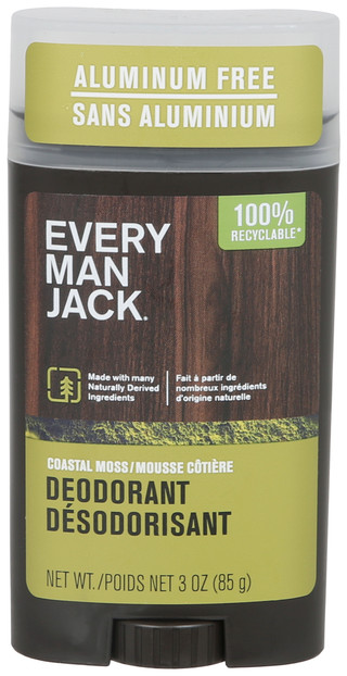 Thumbnail 1: EVERY MAN JACK Mens 3 Oz Coastal Moss Deodorant 