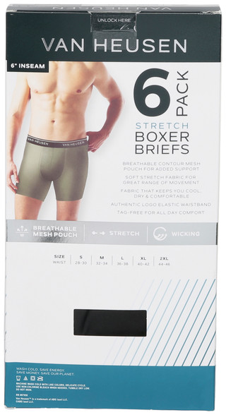 Thumbnail 2: Van Heusen Men's 6 Pk Stretch Boxer Briefs  