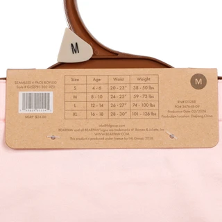 Thumbnail 3: BEARPAW Girls 4-Piece Seamless Hipster Underwear 