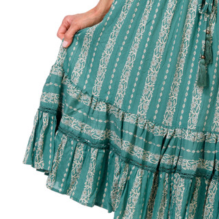 Thumbnail 3: Lola P Women's Tiered Midi Skirt 