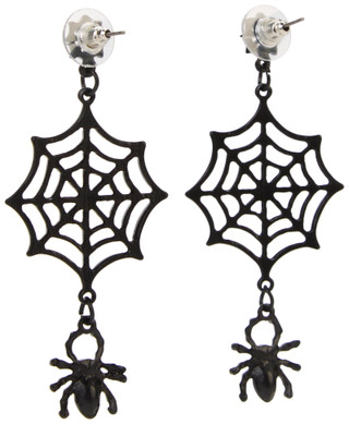 Thumbnail 2: Nicole Miller Halloween Spider Drop Earrings 
