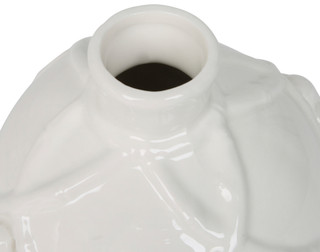 Thumbnail 2: Mud Pie 8 in Ceramic Rope Textured Vase Home Accent 