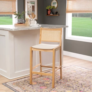 Thumbnail 6: Linon Linon Bauer 2 Pc. Cane Barstool Set  
