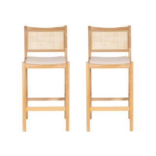 Thumbnail 10: Linon Linon Bauer 2 Pc. Cane Barstool Set  