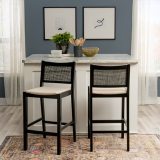 Thumbnail 5: Linon Linon Bauer 2 Pc. Cane Barstool Set  