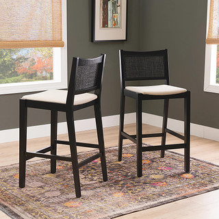 Thumbnail 8: Linon Linon Bauer 2 Pc. Cane Barstool Set  